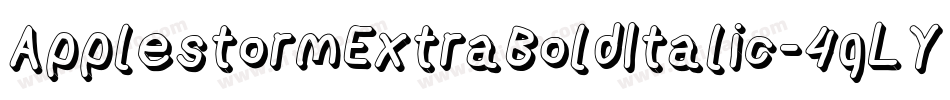 ApplestormExtraBoldItalic-4qLY字体转换