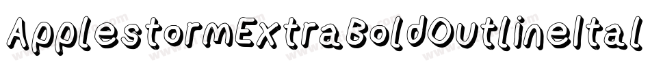 ApplestormExtraBoldOutlineItalic-ePqO字体转换