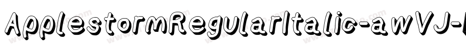 ApplestormRegularItalic-awVJ字体转换
