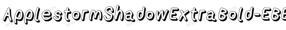 ApplestormShadowExtraBold-EBEg字体转换