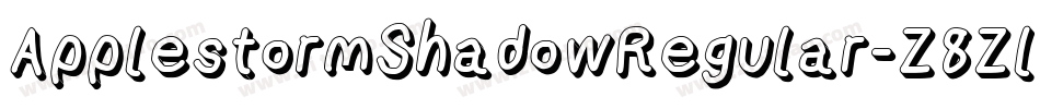 ApplestormShadowRegular-Z8Zl字体转换