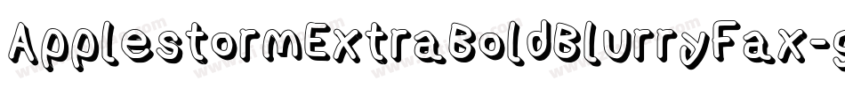 ApplestormExtraBoldBlurryFax-gX03字体转换