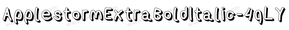 ApplestormExtraBoldItalic-4qLY字体转换