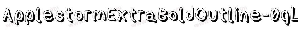 ApplestormExtraBoldOutline-0qLr字体转换