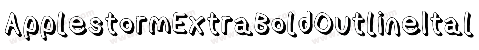 ApplestormExtraBoldOutlineItalic-ePqO字体转换