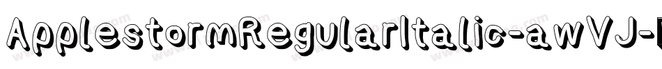 ApplestormRegularItalic-awVJ字体转换