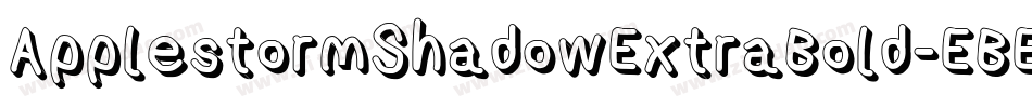 ApplestormShadowExtraBold-EBEg字体转换