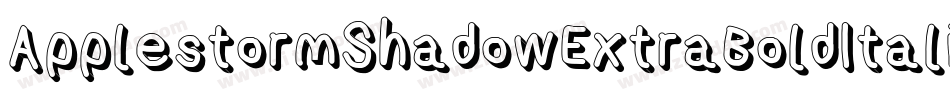 ApplestormShadowExtraBoldItalic-OmLo字体转换