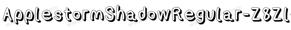 ApplestormShadowRegular-Z8Zl字体转换