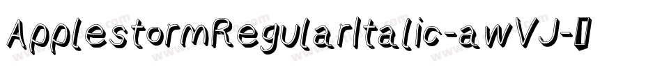 ApplestormRegularItalic-awVJ字体转换