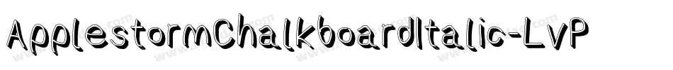 ApplestormChalkboardItalic-LvPy字体转换