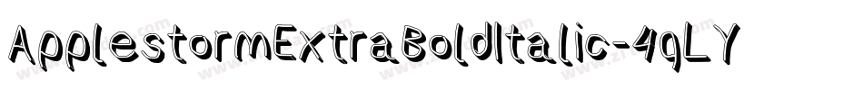 ApplestormExtraBoldItalic-4qLY字体转换
