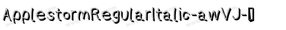 ApplestormRegularItalic-awVJ字体转换