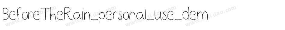 BeforeTheRain_personal_use_demo字体转换