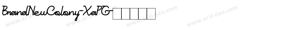 BrandNewColony-XaPG字体转换
