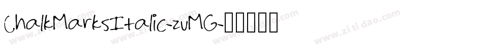 ChalkMarksItalic-zvMG字体转换