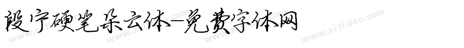 段宁硬笔朵云体字体转换