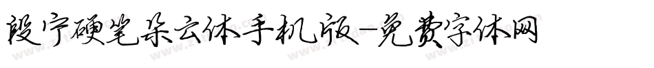 段宁硬笔朵云体手机版字体转换