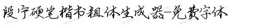 段宁硬笔楷书粗体生成器字体转换