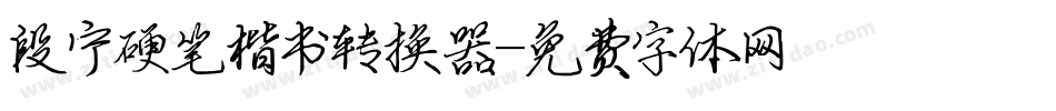 段宁硬笔楷书转换器字体转换