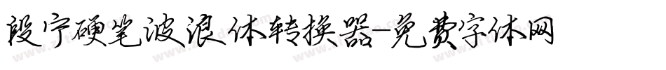 段宁硬笔波浪体转换器字体转换