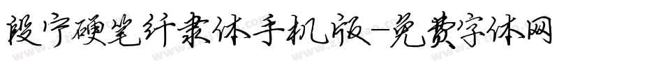 段宁硬笔纤隶体手机版字体转换