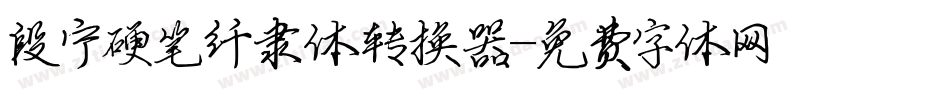 段宁硬笔纤隶体转换器字体转换