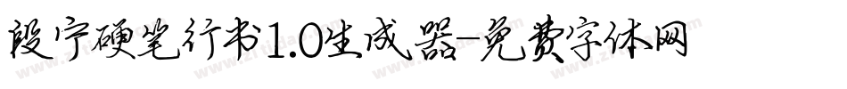 段宁硬笔行书1.0生成器字体转换