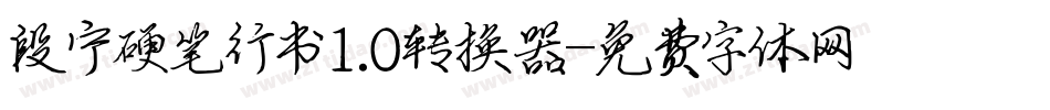 段宁硬笔行书1.0转换器字体转换