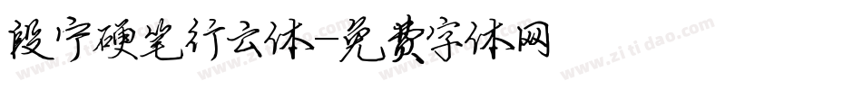 段宁硬笔行云体字体转换