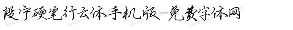 段宁硬笔行云体手机版字体转换