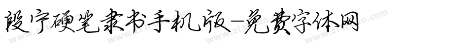 段宁硬笔隶书手机版字体转换