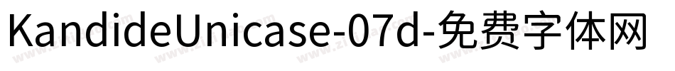 KandideUnicase-07d字体转换