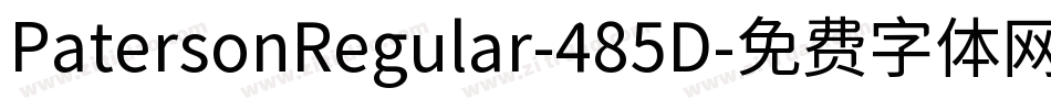 PatersonRegular-485D字体转换