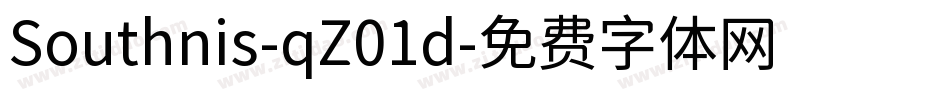 Southnis-qZ01d字体转换