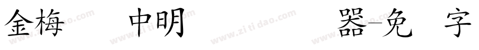 金梅简体中明国际码转换器字体转换