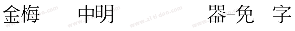 金梅简体中明国际码转换器字体转换