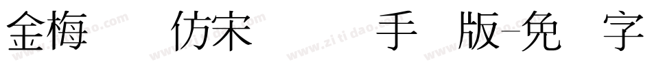 金梅简体仿宋国际码手机版字体转换