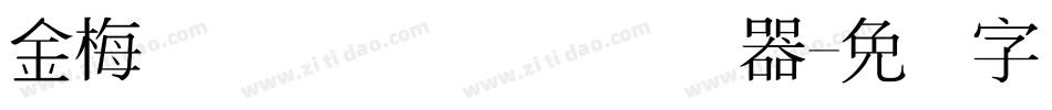 金梅简体细圆国际码转换器字体转换