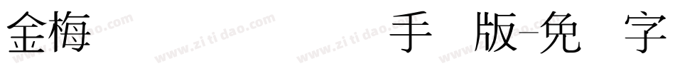 金梅简体细隶国际码手机版字体转换