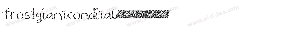 frostgiantcondital字体转换