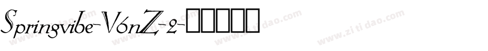 Springvibe-V6nZ-2字体转换