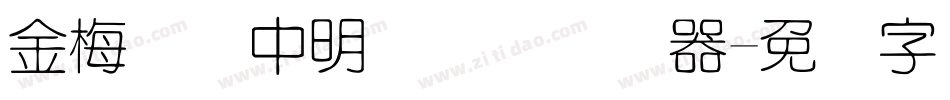 金梅简体中明国际码转换器字体转换
