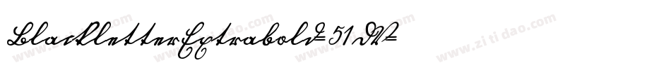 BlackletterExtrabold-51DV字体转换