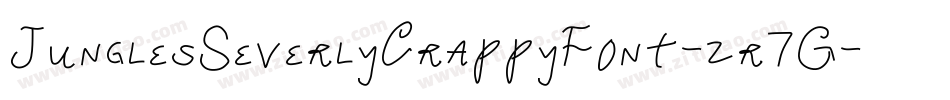 JunglesSeverlyCrappyFont-zr7G字体转换
