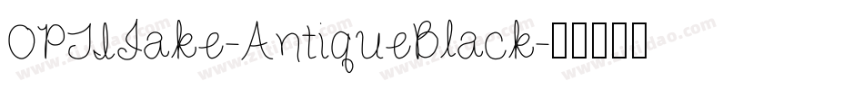 OPTIJake-AntiqueBlack字体转换