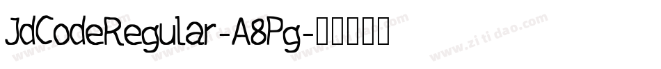 JdCodeRegular-A8Pg字体转换