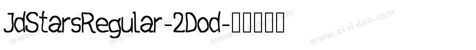 JdStarsRegular-2Dod字体转换