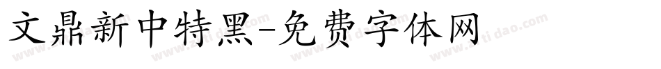 文鼎新中特黑字体转换