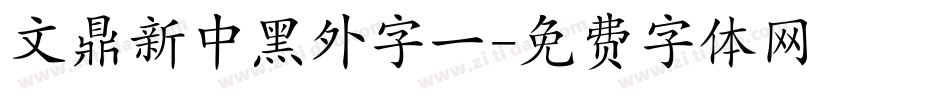 文鼎新中黑外字一字体转换